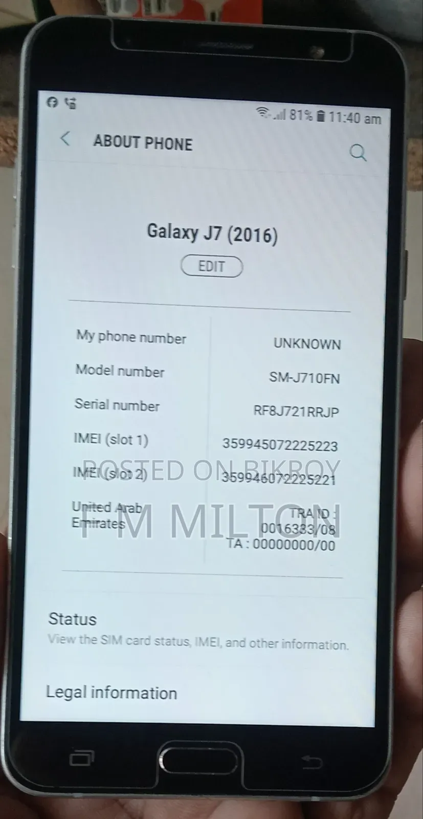 Samsung Galaxy J7 16 GB Black