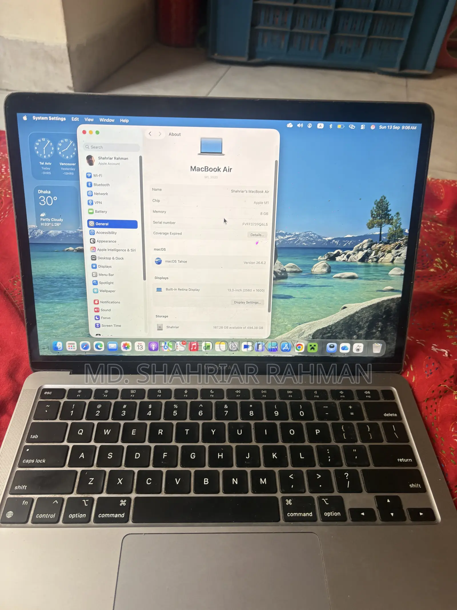 Laptop Apple MacBook Air 2020 M1 8GB Apple M1 SSD 512GB