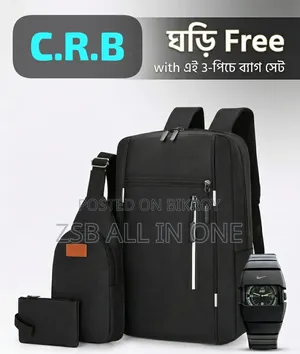 Stylish 3-Piece Bag Set with Free Watch