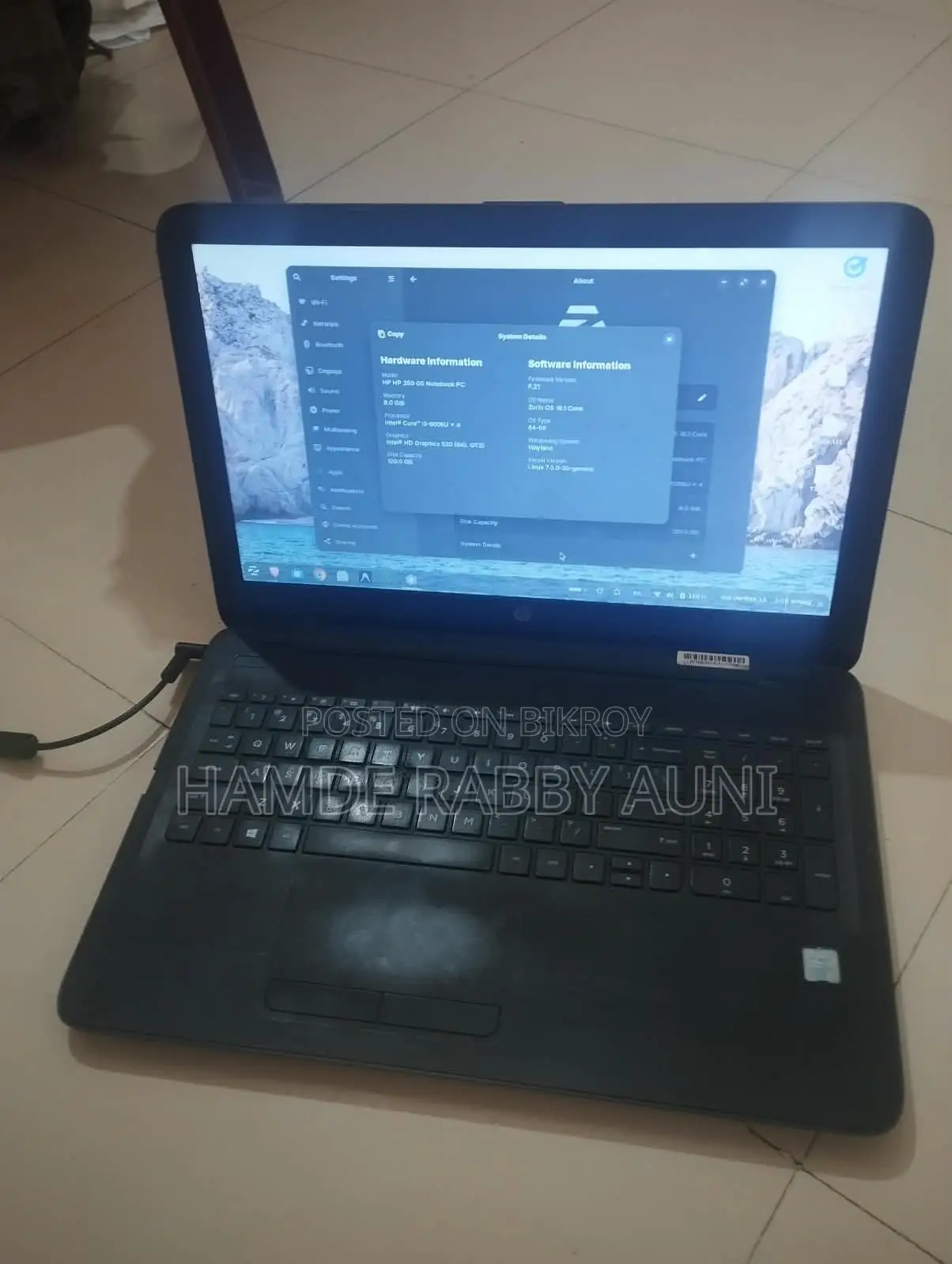 Laptop HP 250 G5 8GB Intel SSD 128GB
