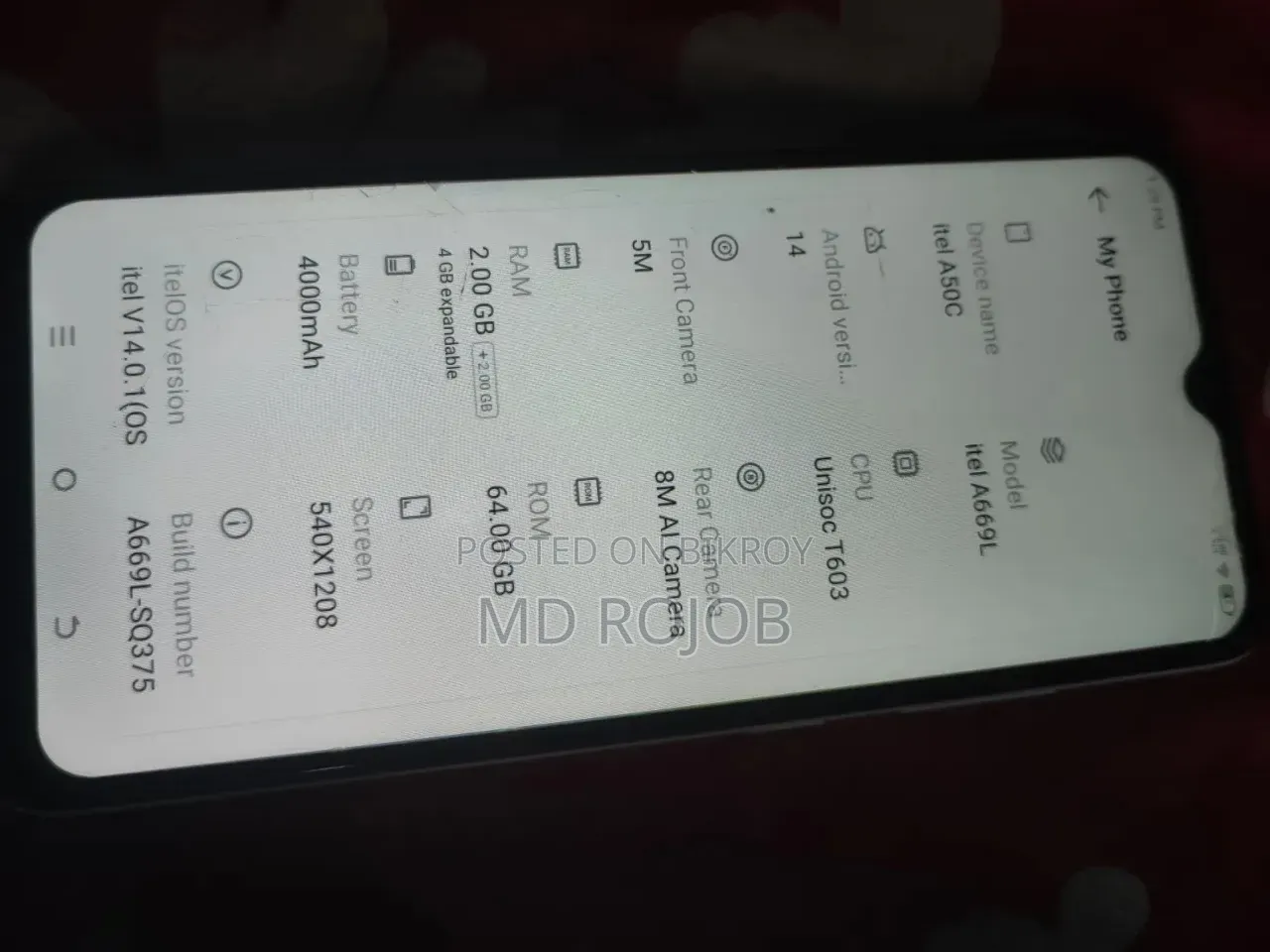 Itel A50C 32 GB White