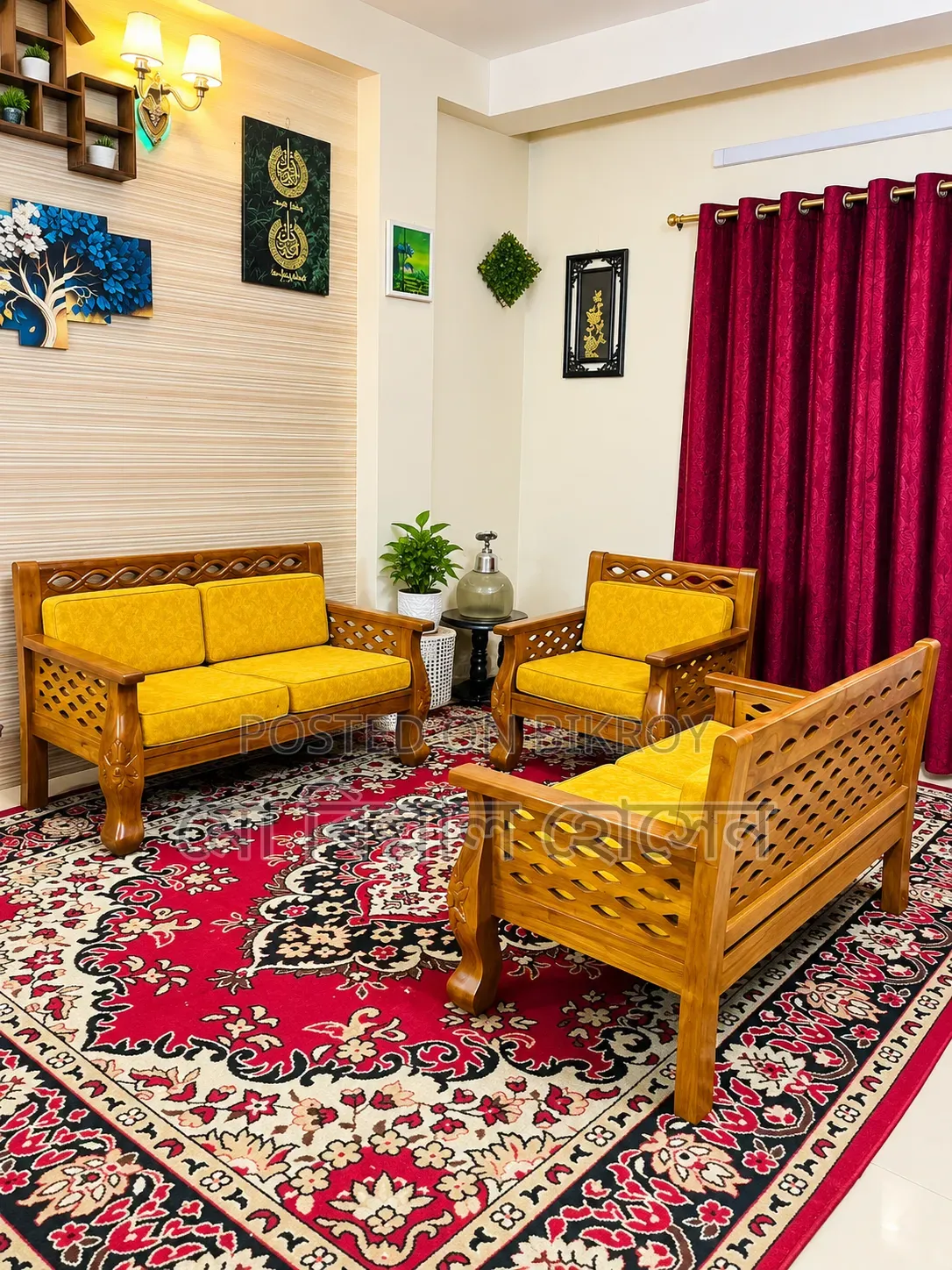 Teak Wood Sofa 5 Seat