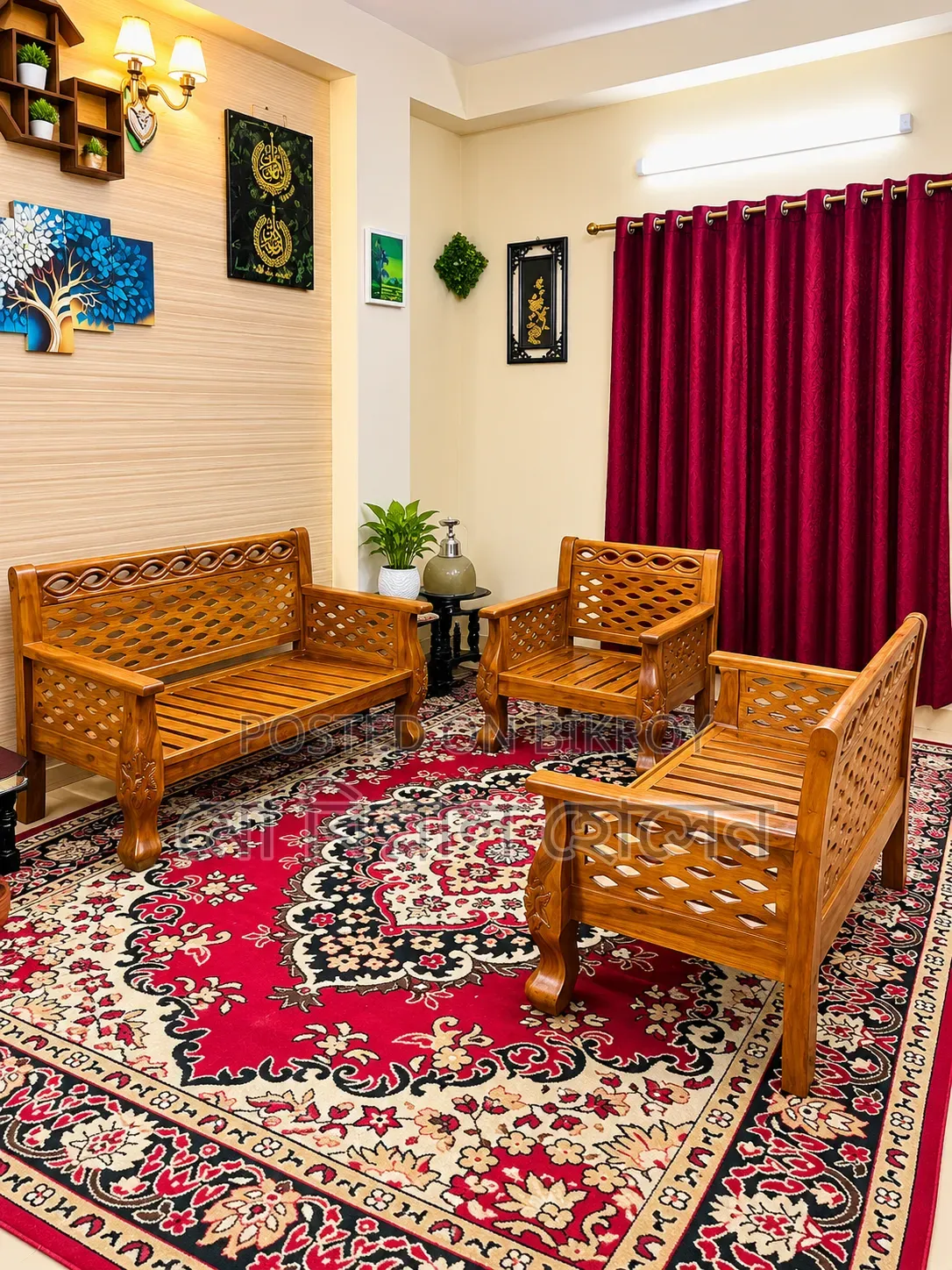Teak Wood Sofa 5 Seat