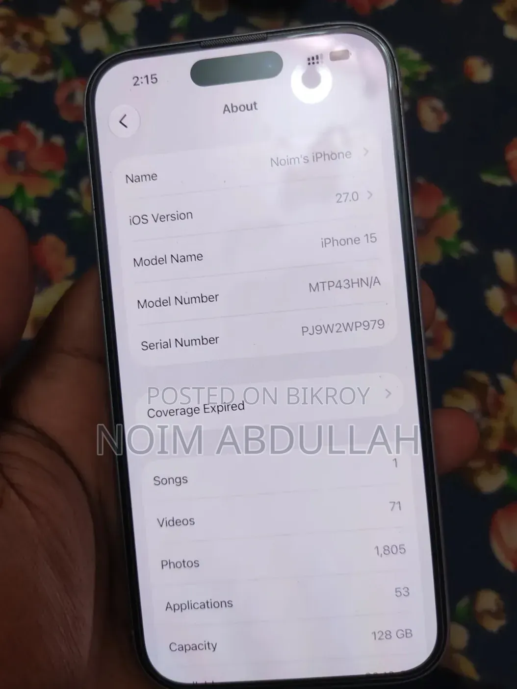 Apple iPhone 15 128 GB Blue