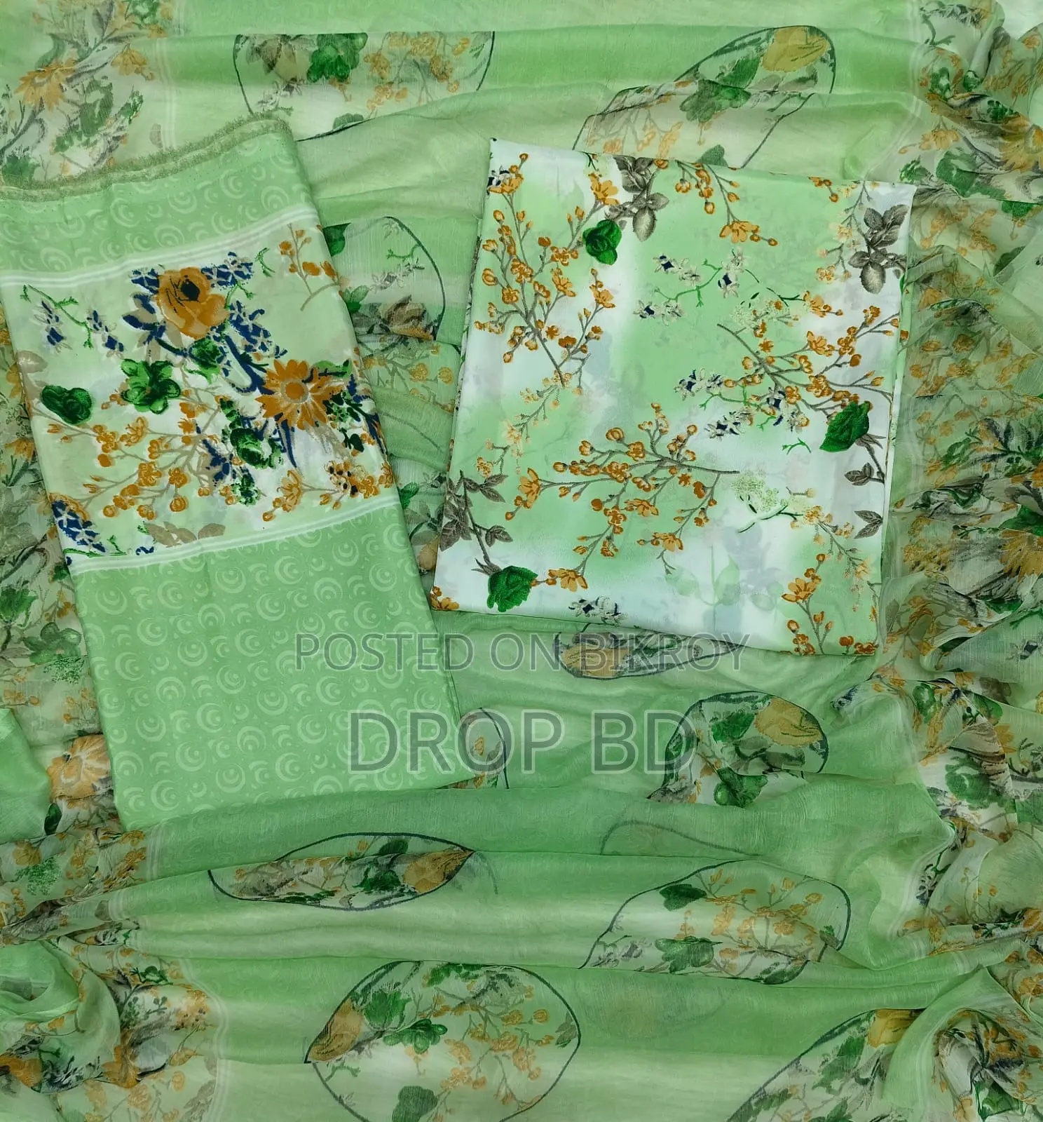 ইন্ডিয়ান রিসিকা সিল্ক আনস্টিচ থ্রি পিস
