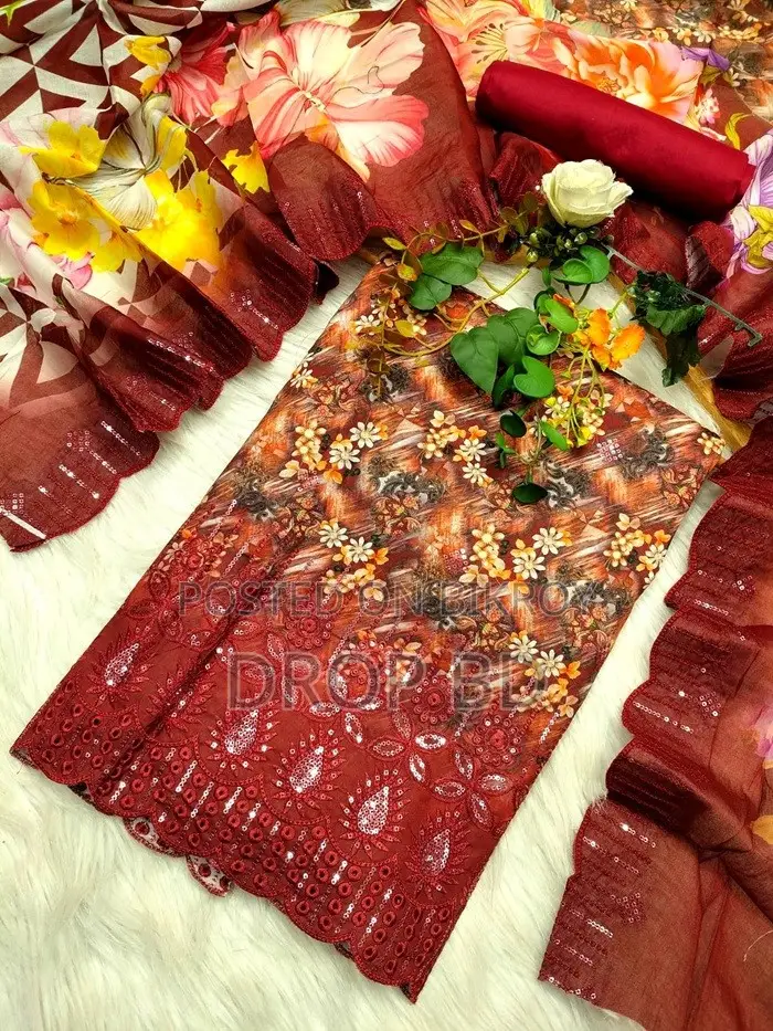 পাকিস্তানি মসলার আনস্টিচ থ্রি পিস