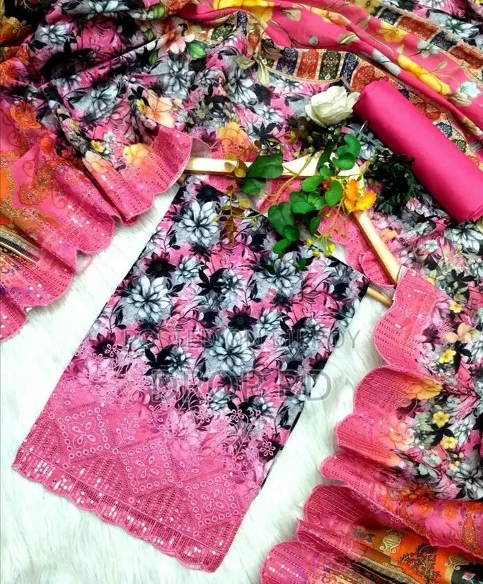 পাকিস্তানি মসলার আনস্টিচ থ্রি পিস