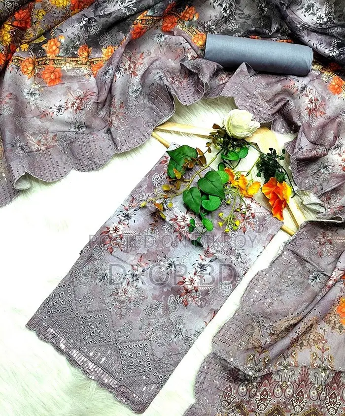 পাকিস্তানি মসলার আনস্টিচ থ্রি পিস