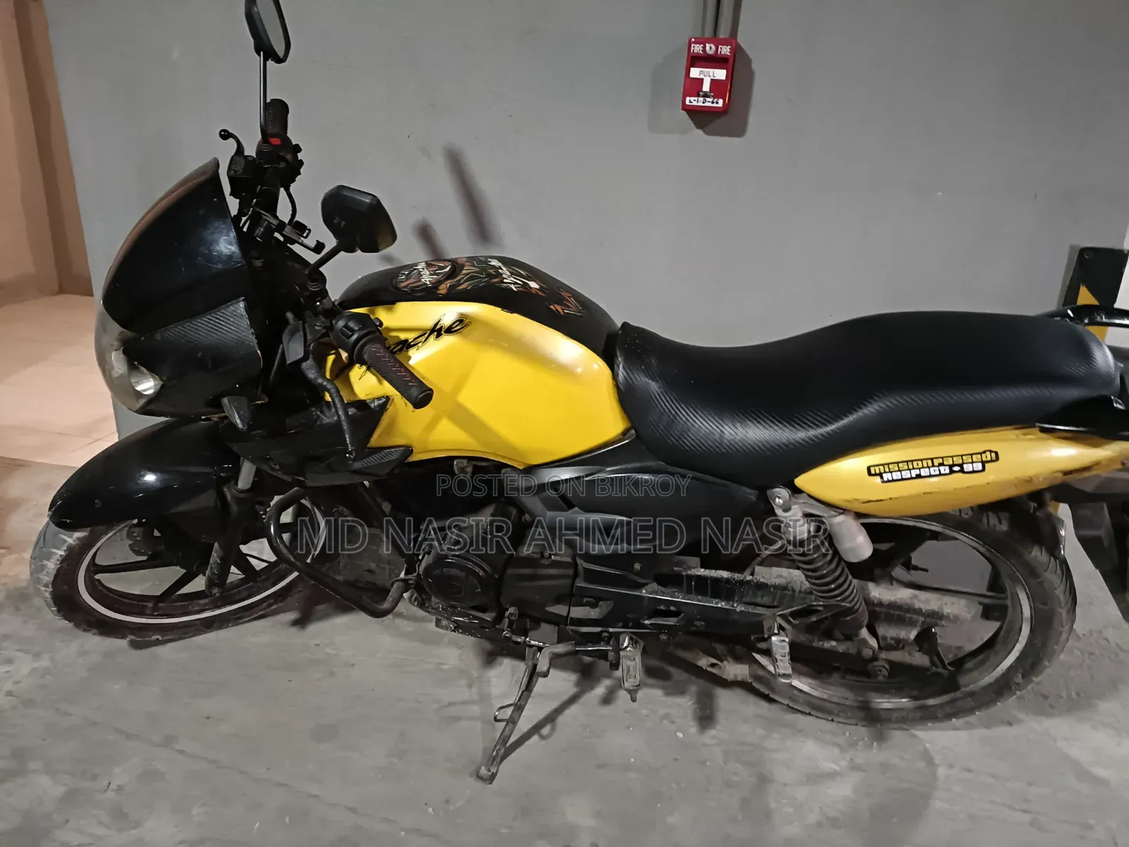 TVS Apache RTR 160 2V 2012 হলুদ
