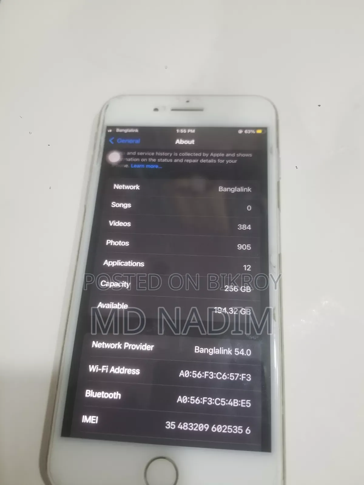 Apple iPhone 8 Plus 256 GB White