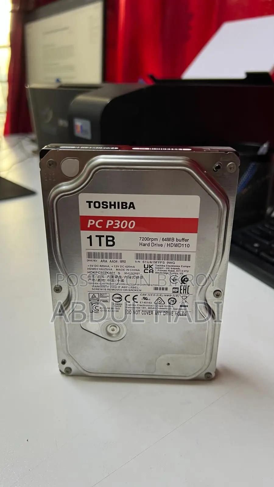 Toshiba P300 1TB Desktop PC Internal Hard Drive
