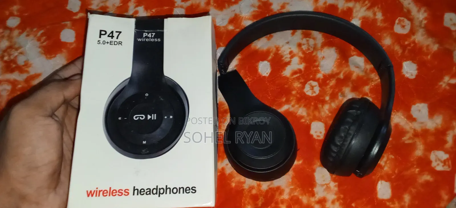 P47 Wireless Bluetooth Headphones 5.0 + EDR সাথে ওয়ানপ্লাস এয়ারবাডস ফ্রী