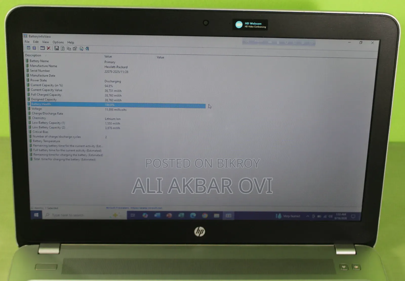 Laptop HP ProBook 450 G4 8GB Intel Core i5 SSD 256GB