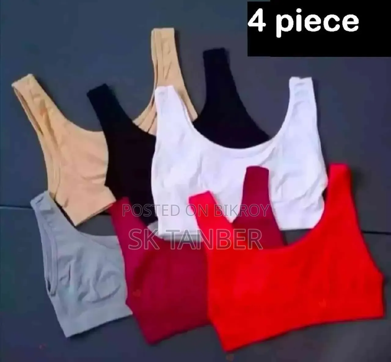 4 Pieces Semis Bra Genji for Womens and Girls