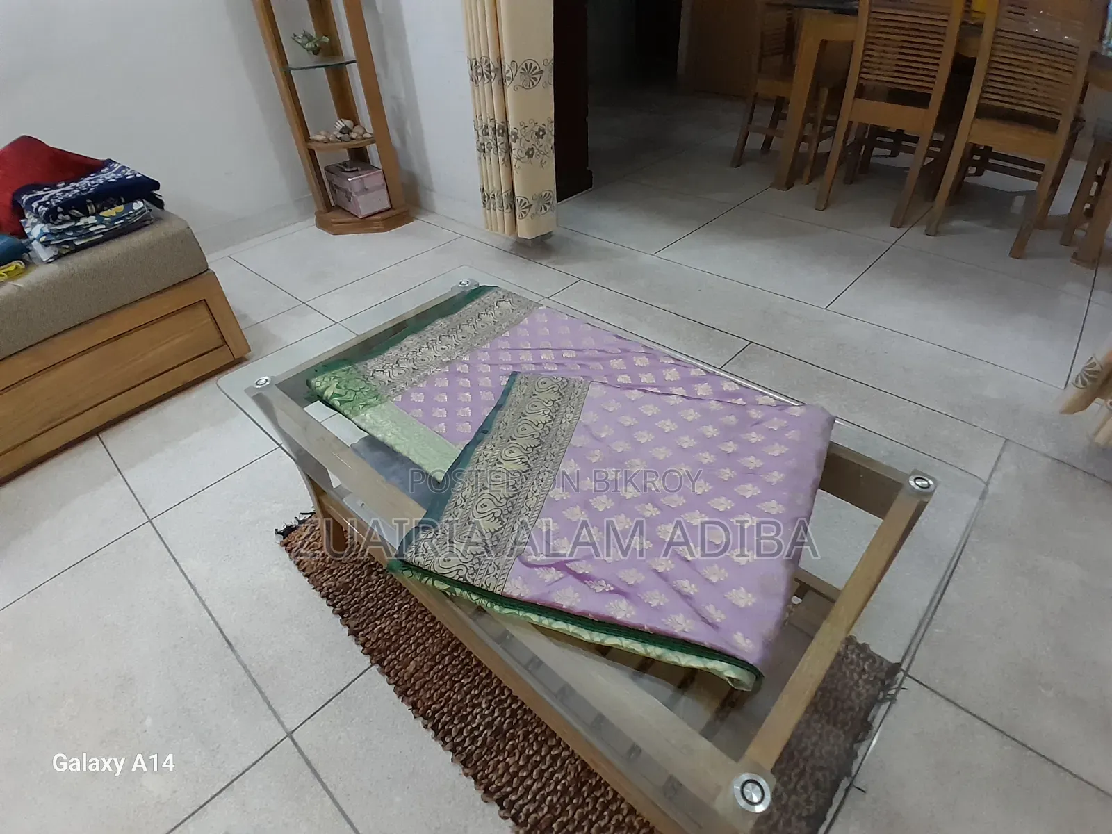 Sarees White-Handbloom, Sea Green-Tangail, Purple-, White-Yellowish