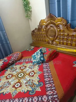 Wooden Bed 6 feet by 7 feet