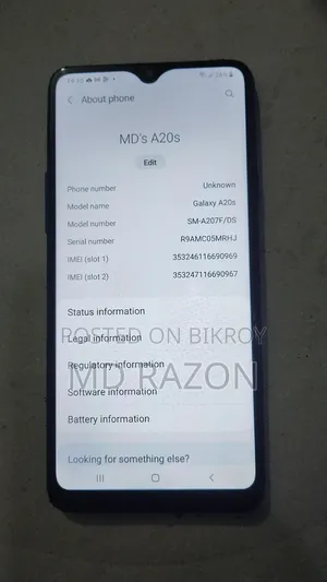Samsung Galaxy A20s 32 GB Blue
