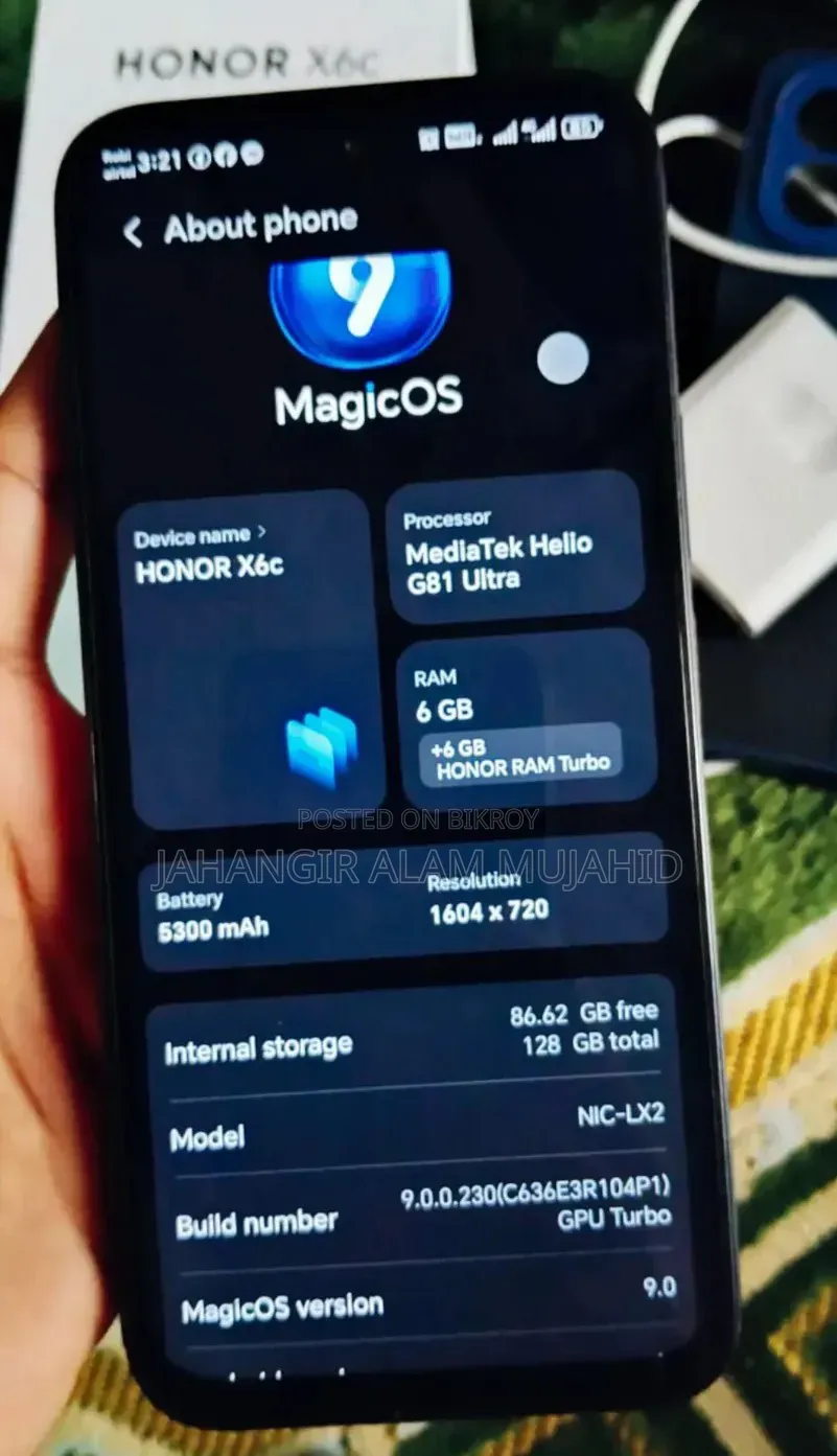 Honor X6C 128 GB Black