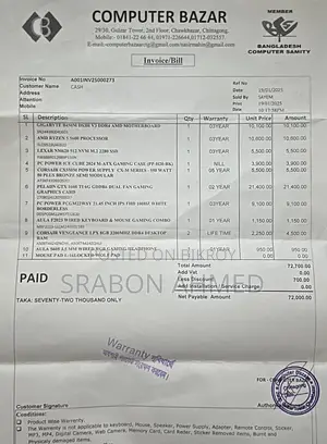 Desktop Computer Gigabyte 16GB AMD Ryzen 5 SSD 512GB