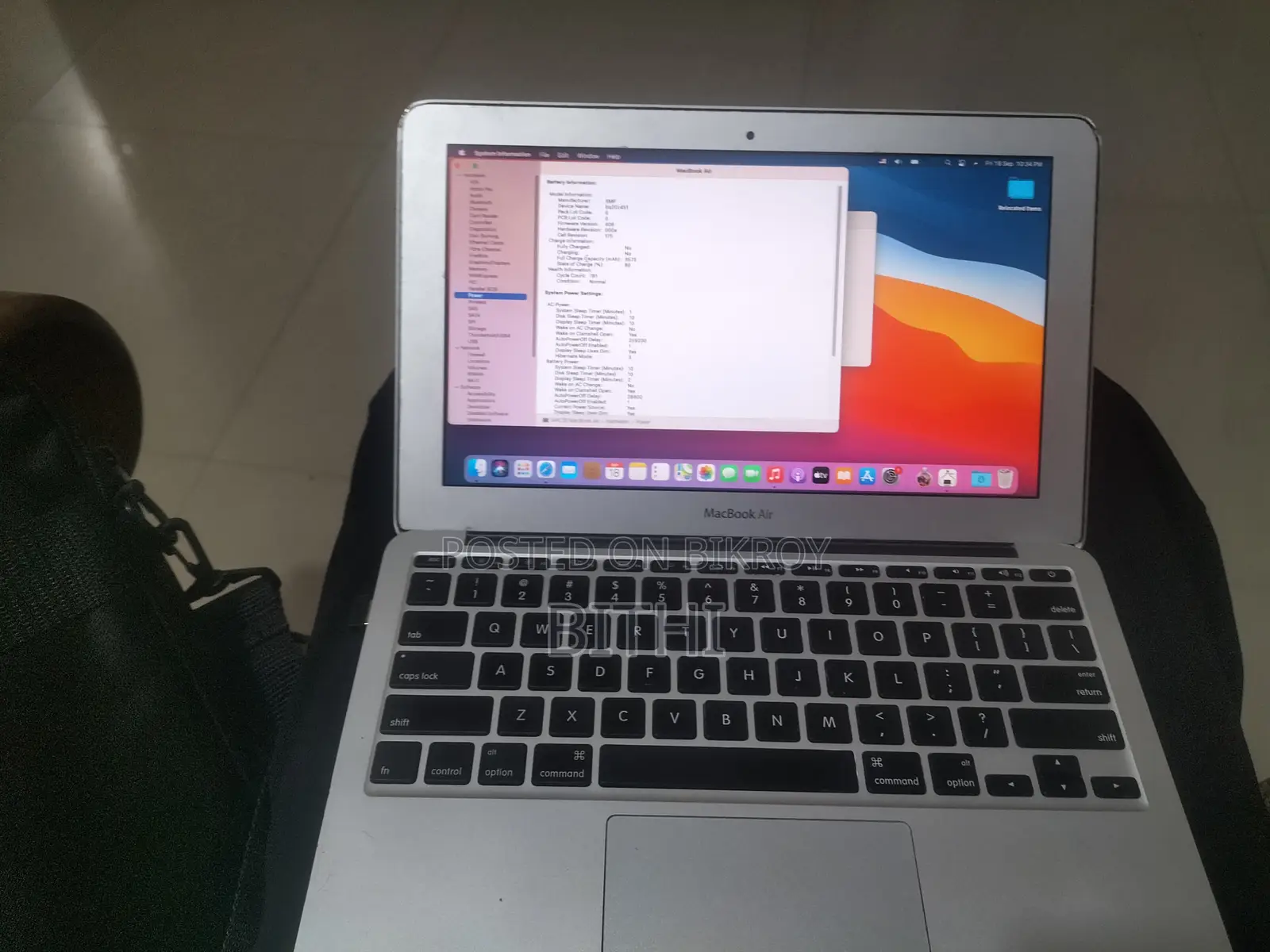 Laptop Apple MacBook Air 4GB Intel Core i5 HDD 128GB