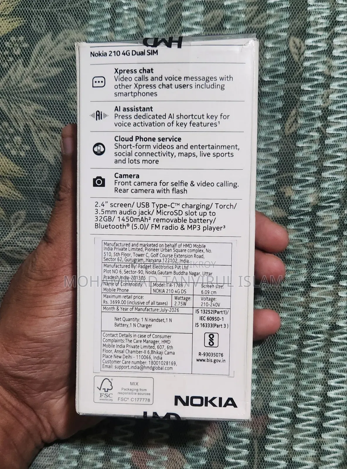 New Nokia 210 Blue