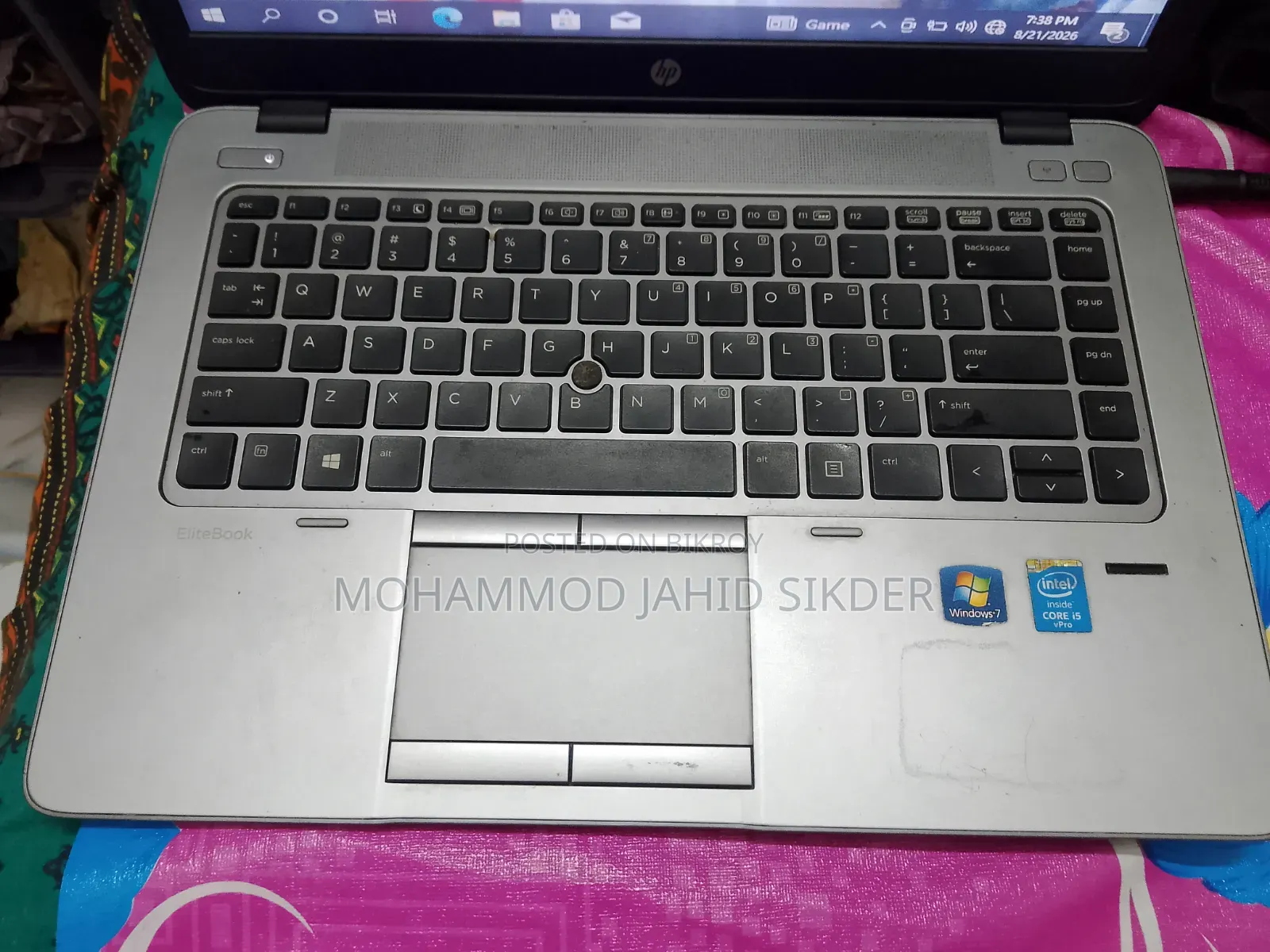 ল্যাপটপ এইচপি এলিটবুক ৮৪০ জি৬ ৪জিবি ইন্টেল কোর আই৩ এইচডিডি ১টিবি