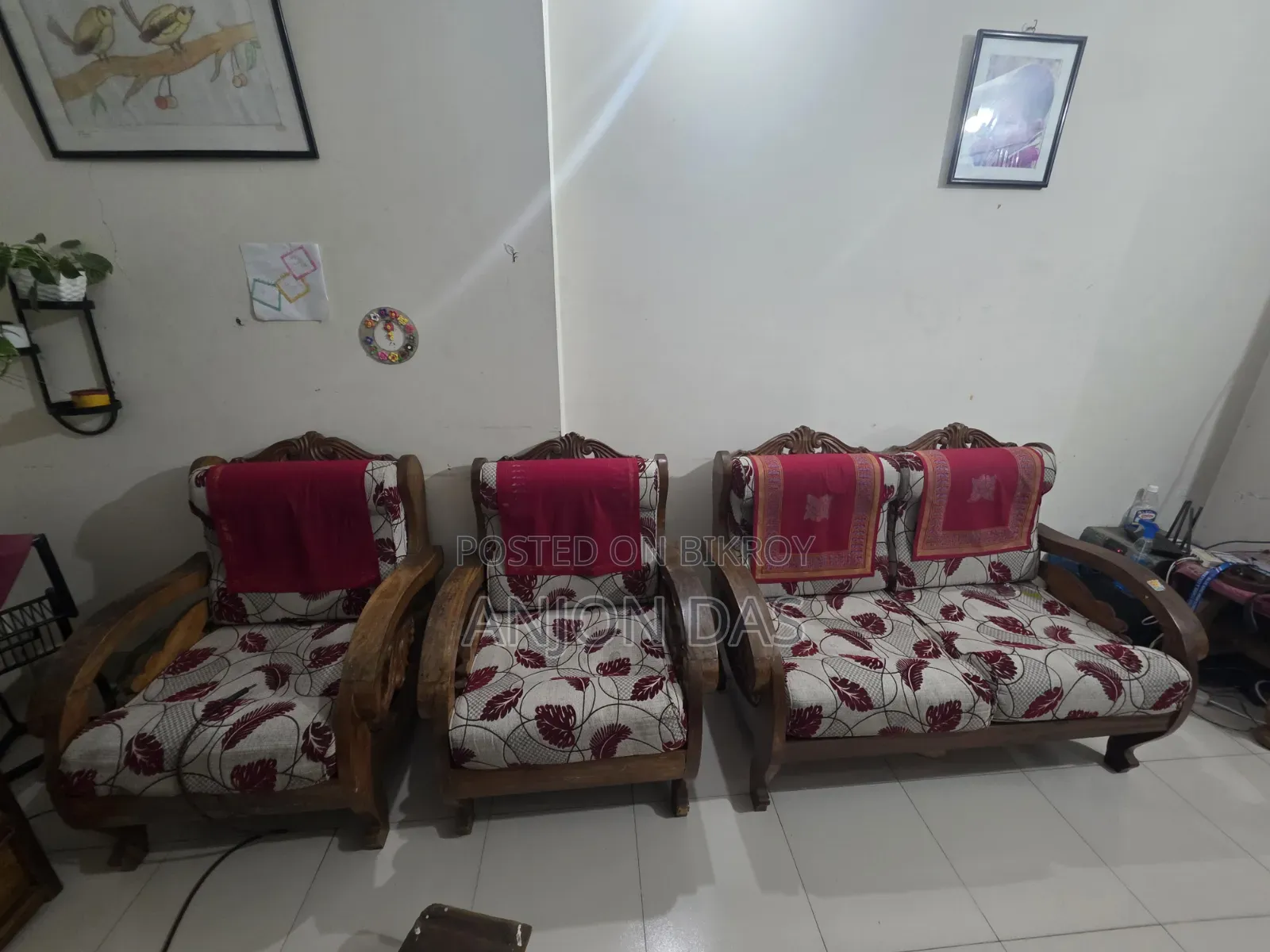 Teak Wood Sofa Set