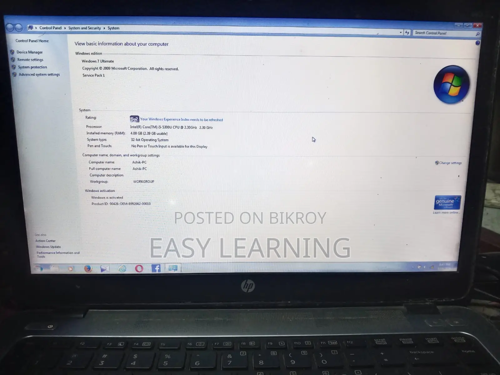 HP EliteBook 840 G3 Laptop 4GB Intel Core i5 HDD 500GB