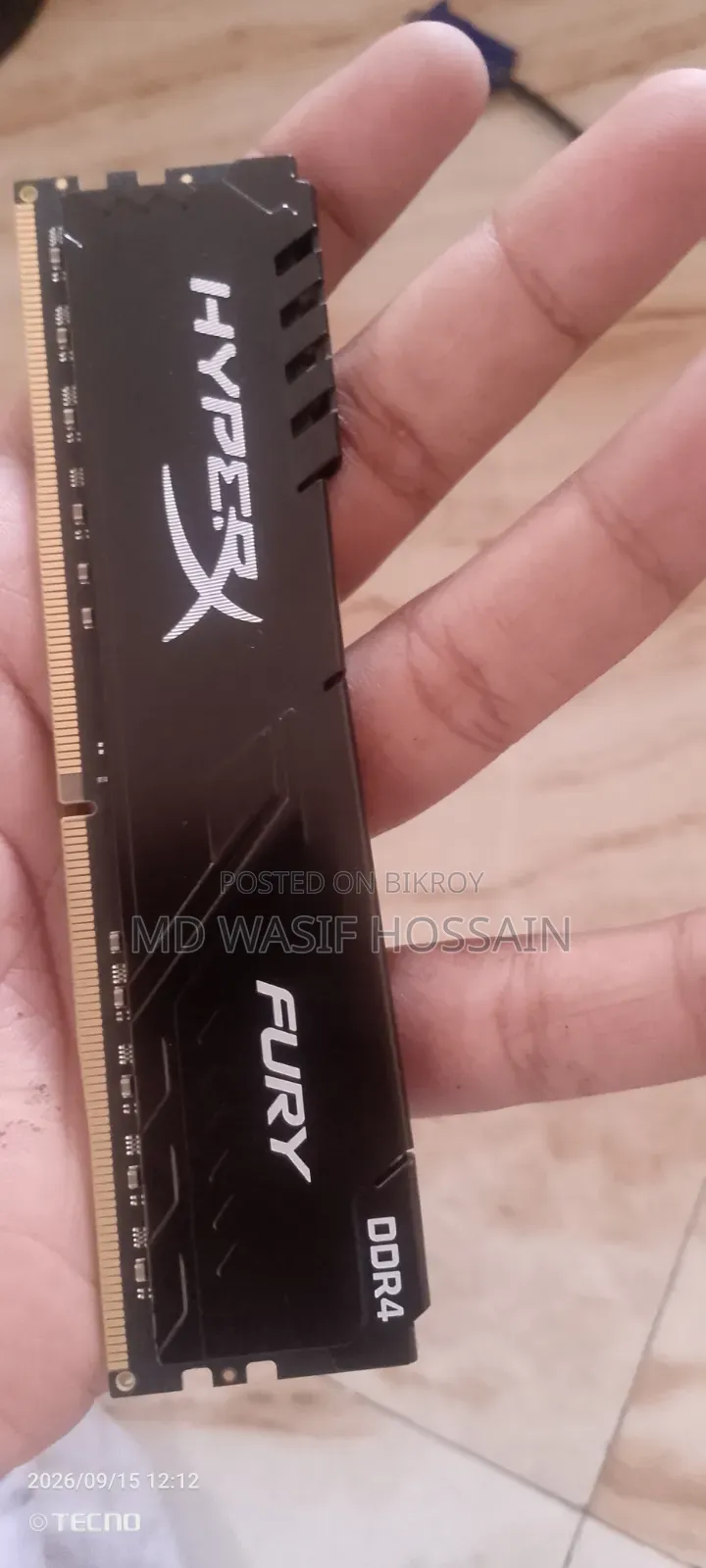 Kingston Hyperx Fury 8 Gb Ddr4 2666mhz Ram