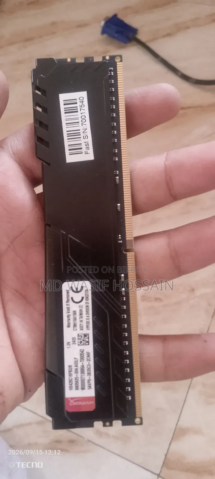 Kingston Hyperx Fury 8 Gb Ddr4 2666mhz Ram