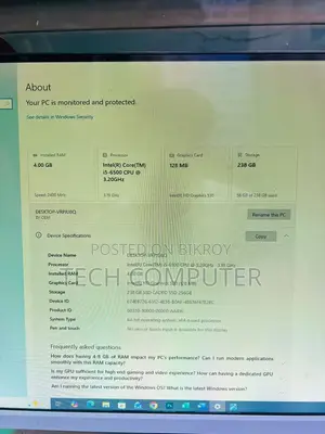 Desktop Computer 8GB Intel Core i5 SSD 256GB