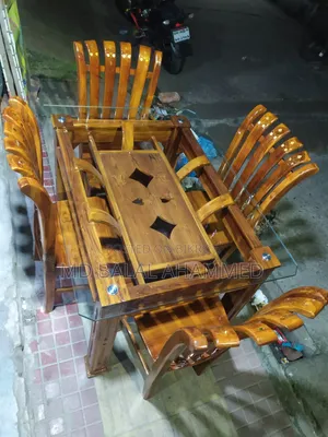 Original Chittagong Teak Wood 4-Chair Dining Table (Brand New)