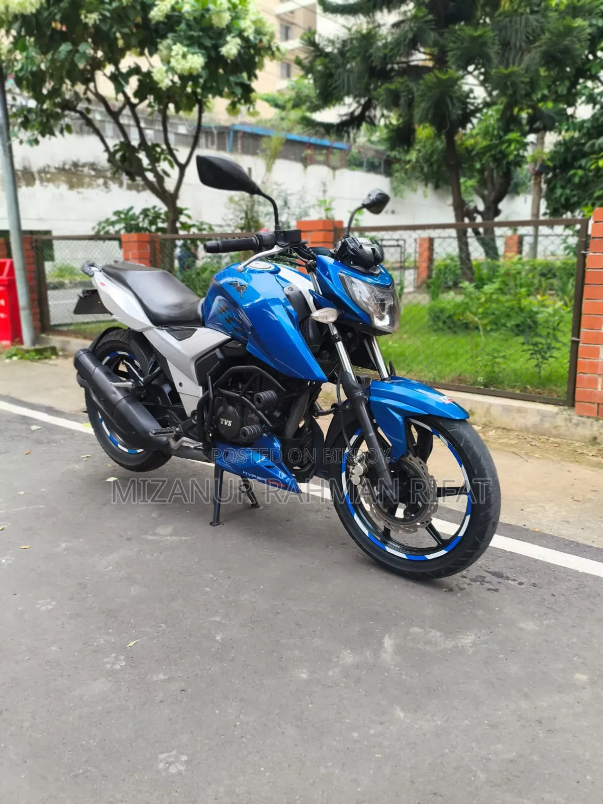 টিভিএস আপাচি আরটিআর ১৬০ ৪ভি ২০১৯ ব্লু