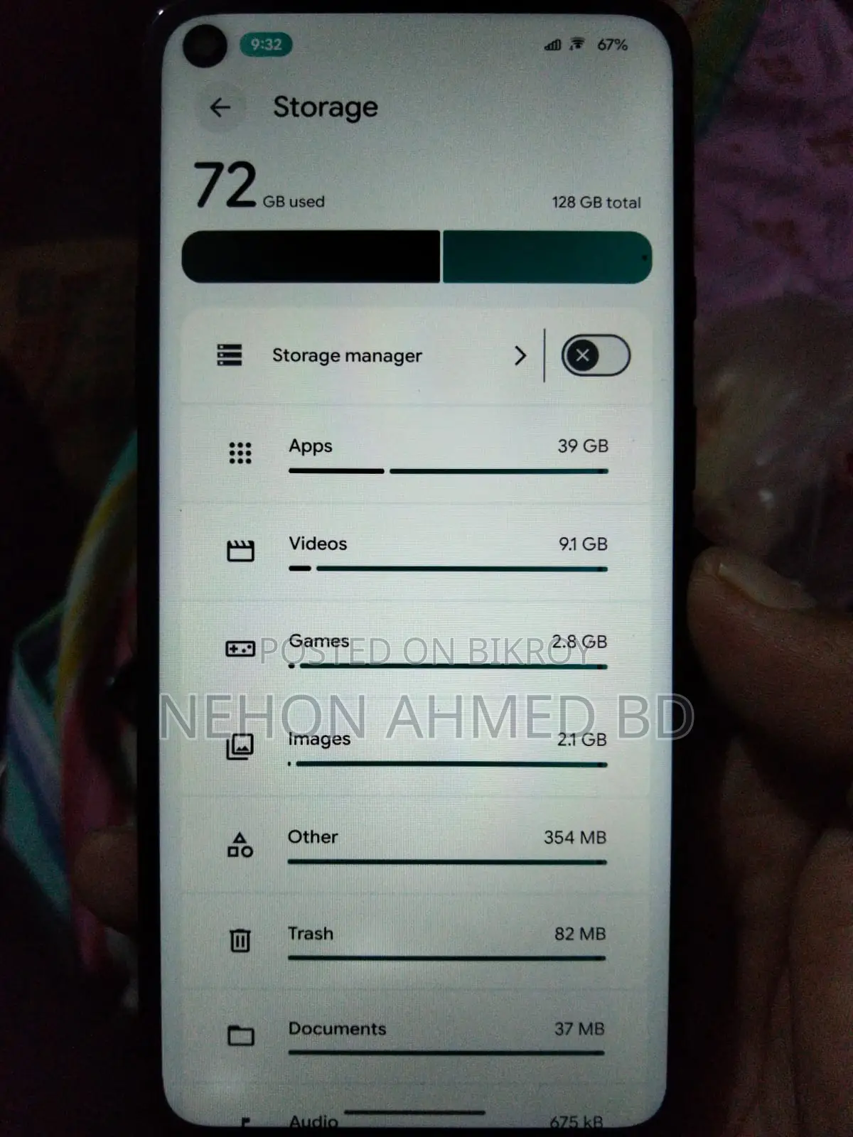 ওয়ানপ্লাস ৯আর ১২৮ জিবি কালো