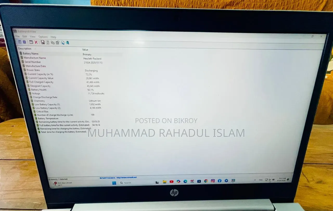 Laptop HP ProBook 450 G6 16GB Intel Core i5 HDD+SSD 256GB