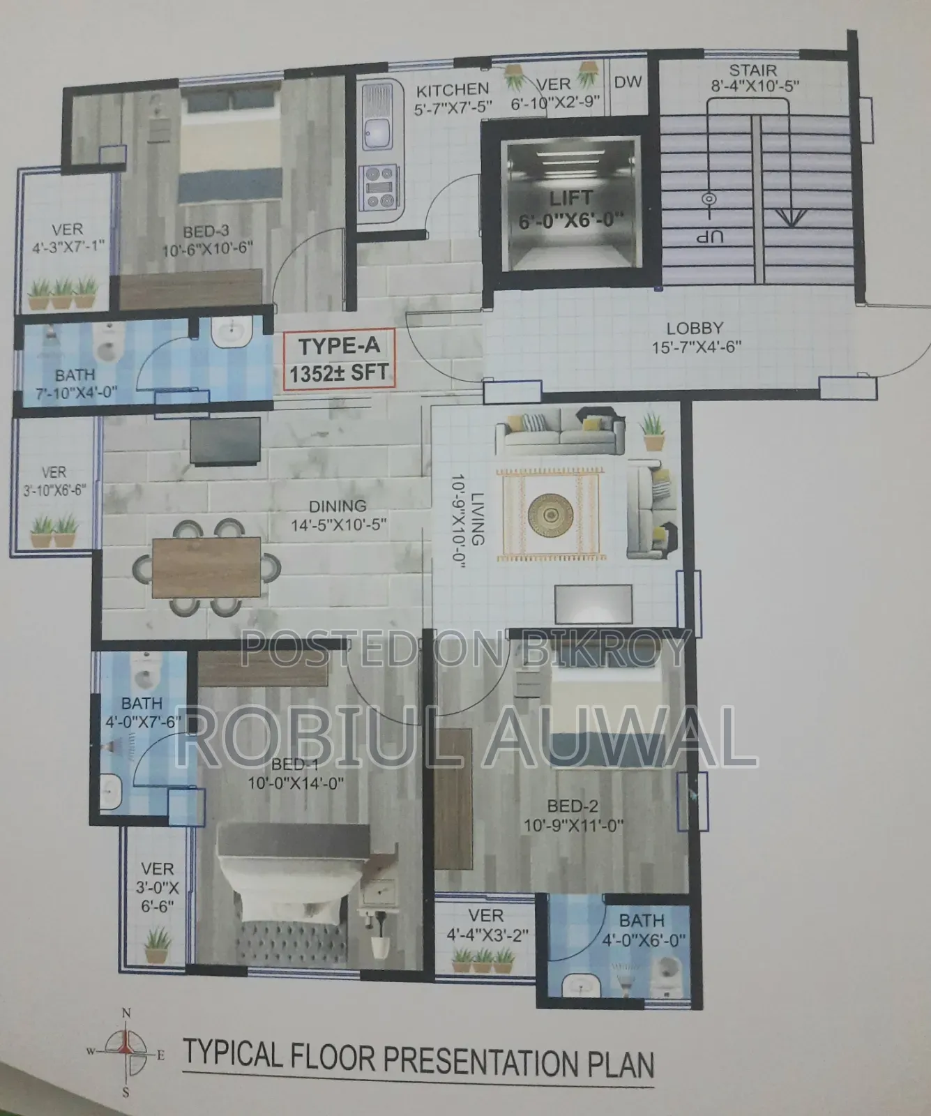 3-Bedroom Apartment in Jatrabari for Sale