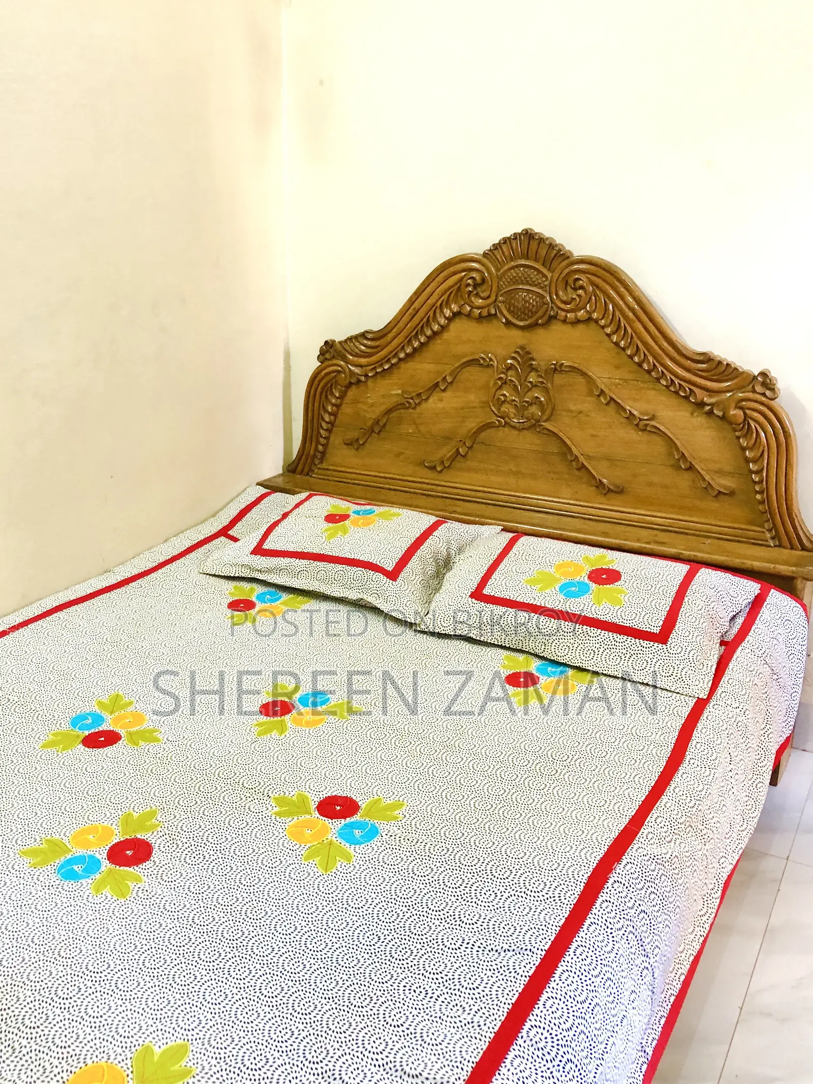 Double Bed 5x7 Feet Teak Wood