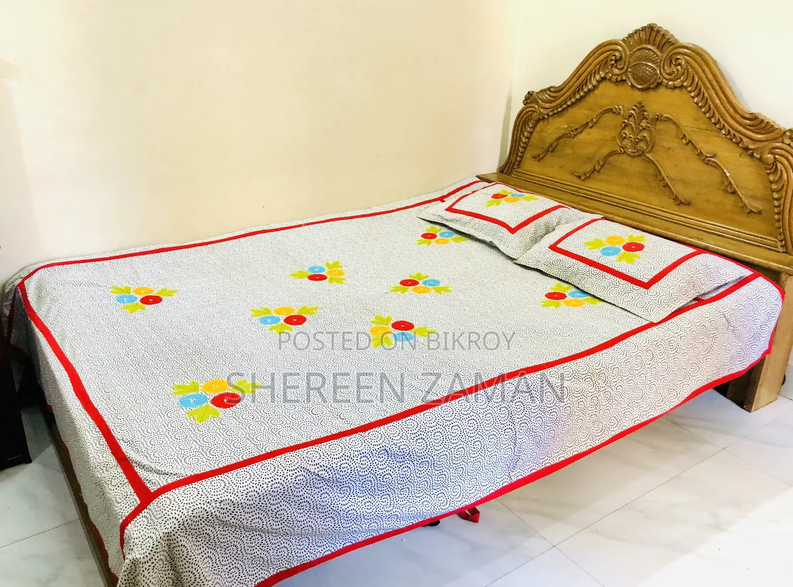 Double Bed 5x7 Feet Teak Wood