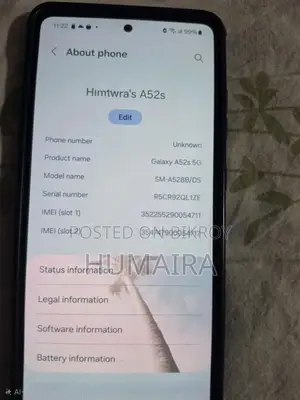স্যামসাং গ্যালাক্সি এ৫২ ৫জি ১২৮ জিবি