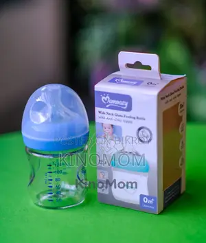 Momeasy Anti Colic Wide Neck Glass Feeder- 120ml