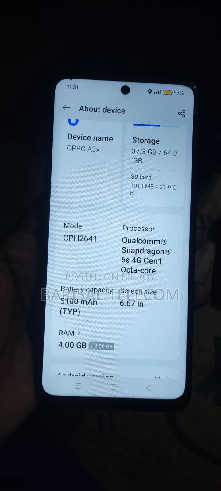 Oppo A3X 4G 128 GB Purple