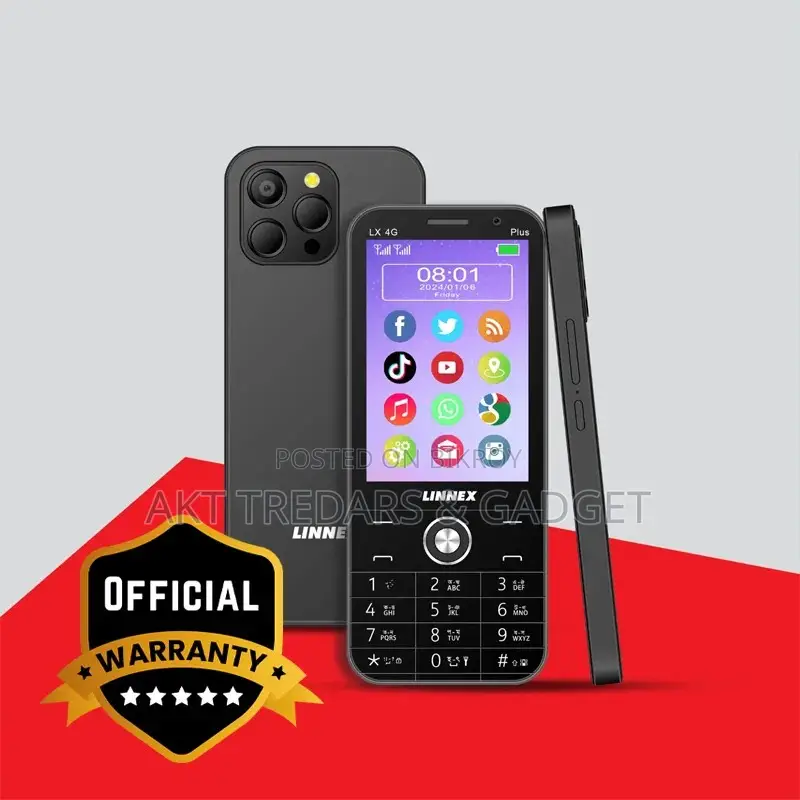 New LINNEX LX 4G Plus 32 GB Black