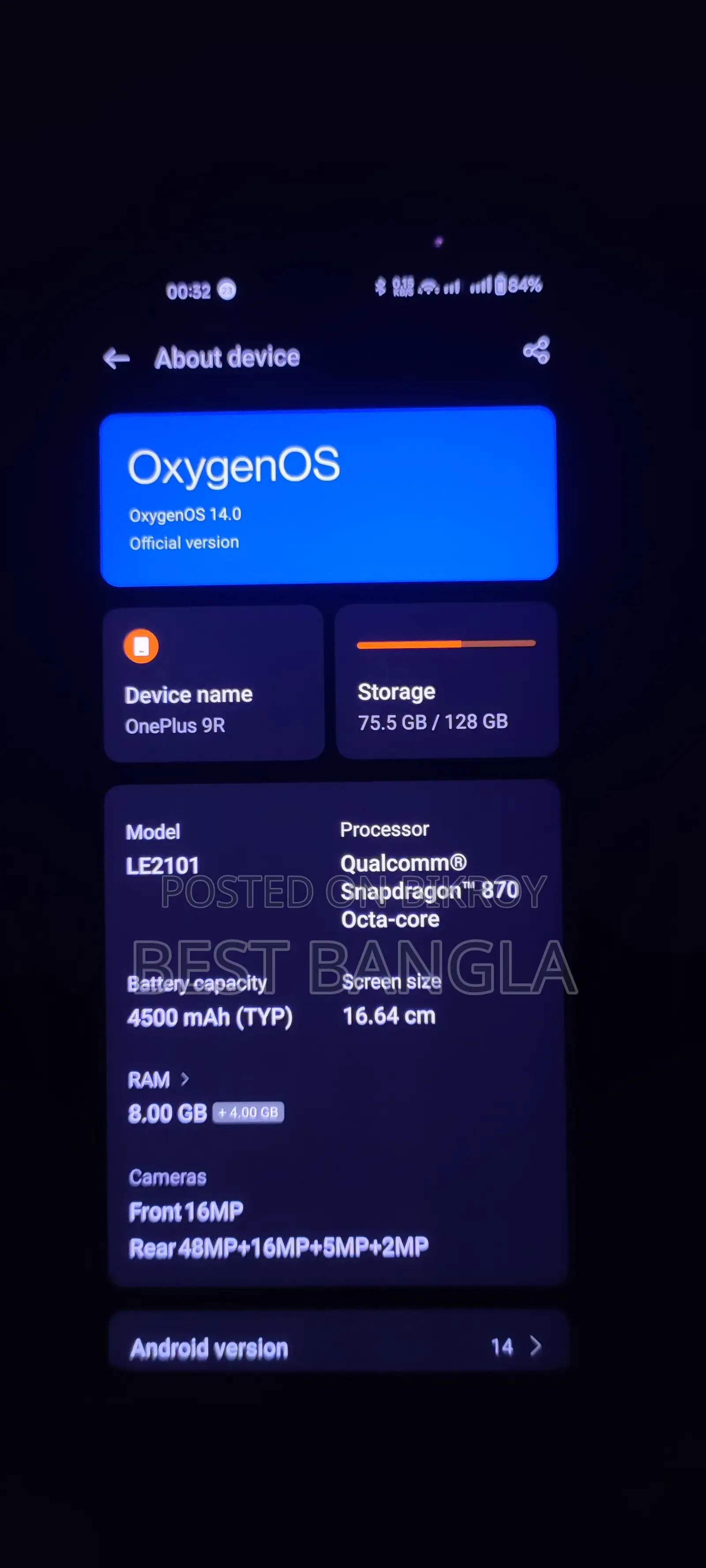 OnePlus 9R 128 GB Black