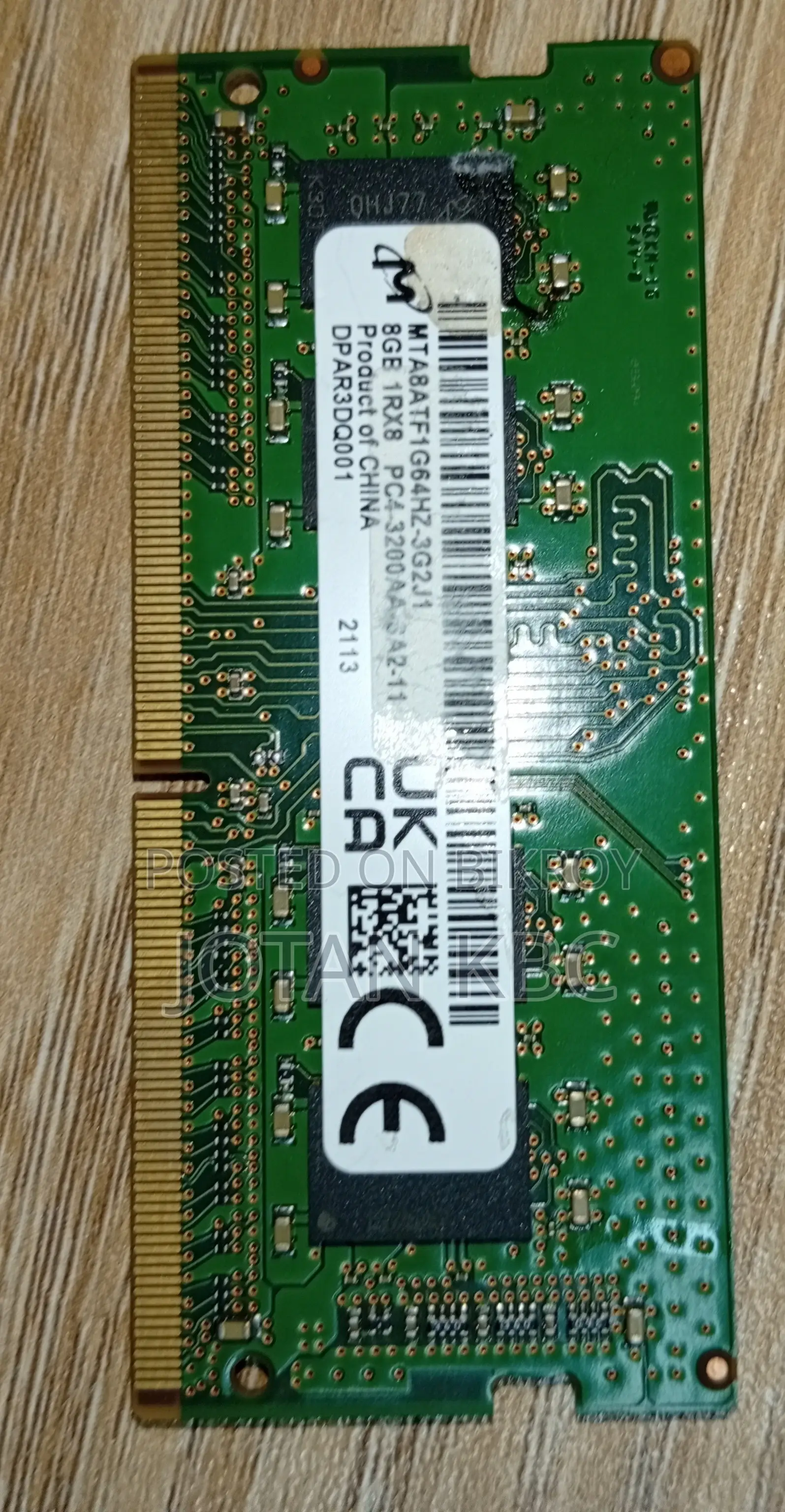 DDR4 8GB Laptop RAM 3200 Bus