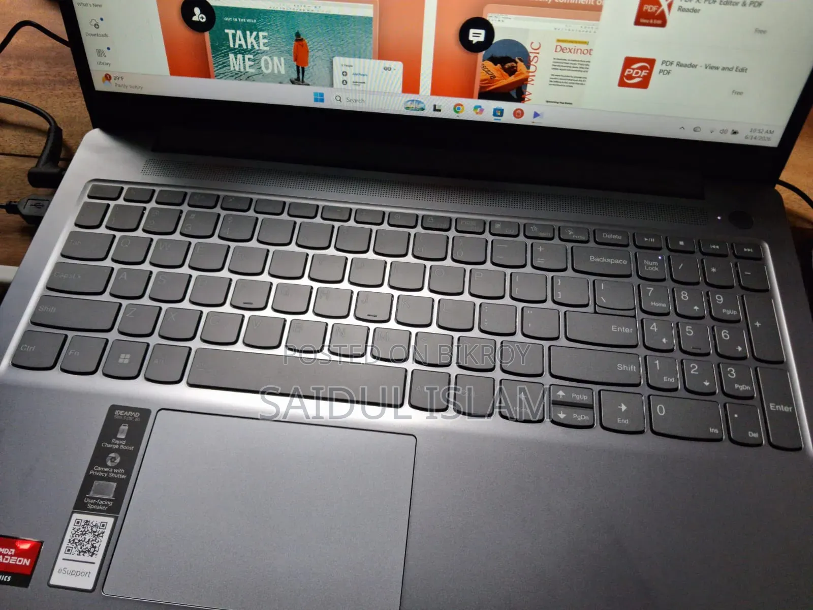 Laptop Lenovo Ideapad 3 8GB AMD Ryzen 5 SSD 512GB
