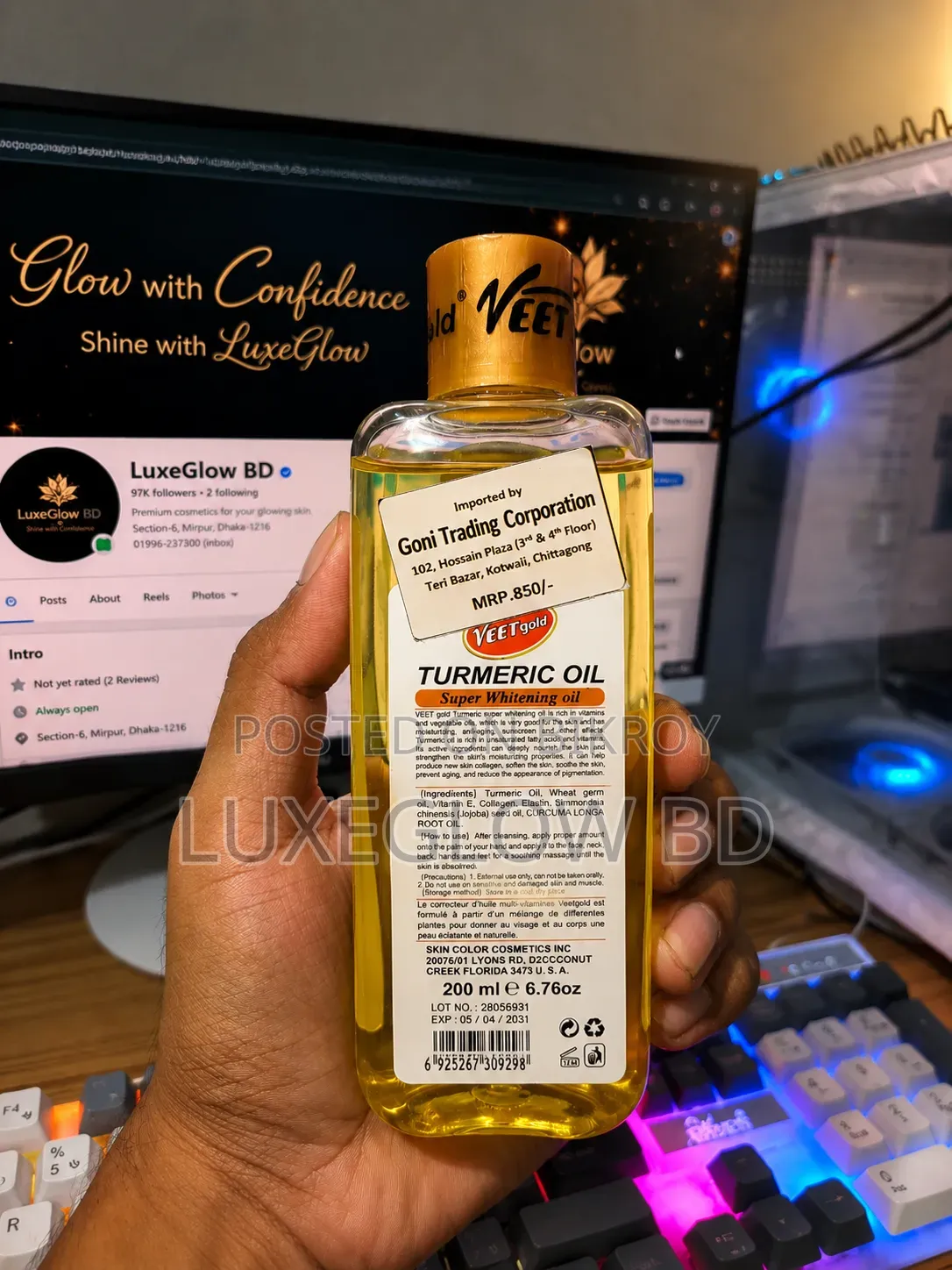 Turmeric Super Whitening Oil 200 Ml