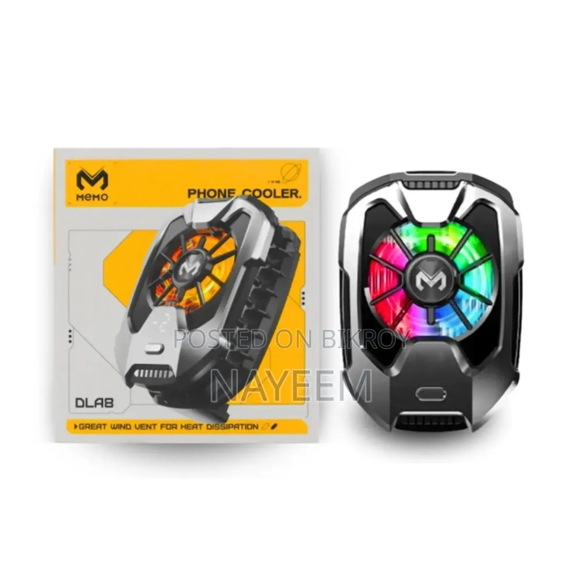 MEMO DLA8 Semiconductor Mobile Phone Cooler - RGB Gaming Radiator Fan