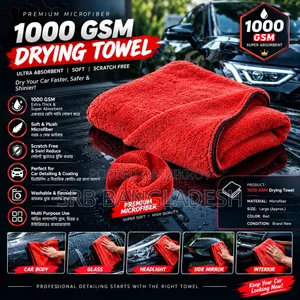1000 GSM Premium Drying Towel – Car Detailing