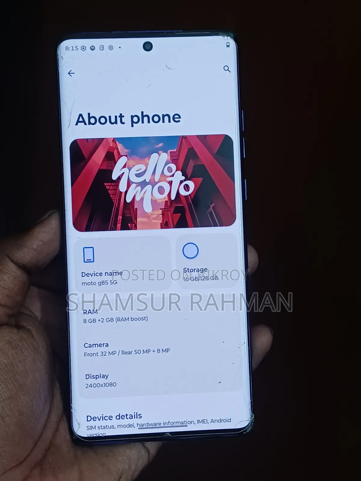 Motorola Moto G85 128 GB Blue