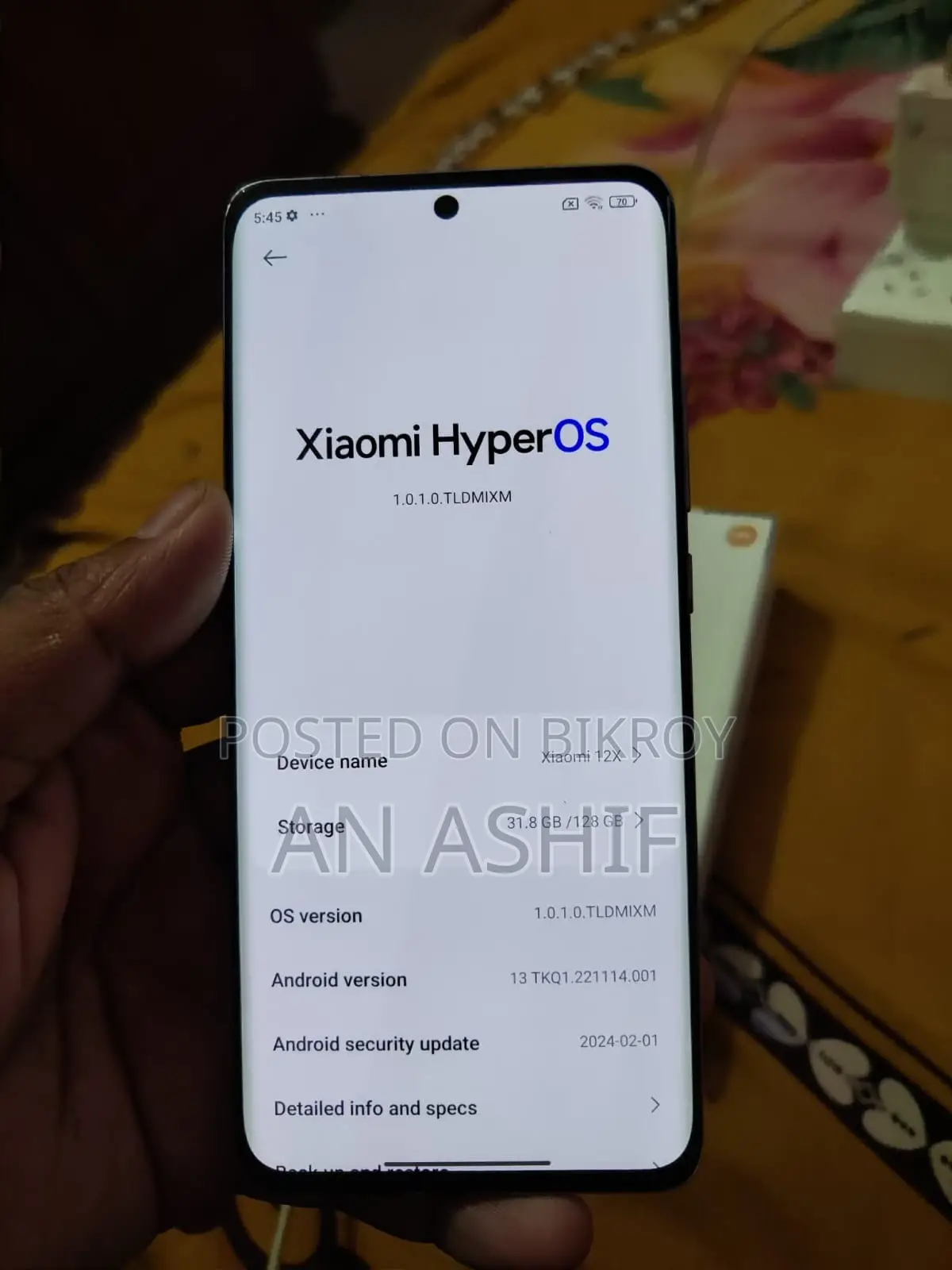 শাওমি ১২এক্স ১২৮ জিবি পার্পল